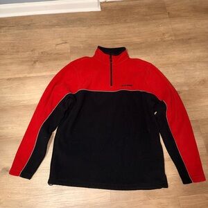 Old Navy Red and Black Zip Up Sweater